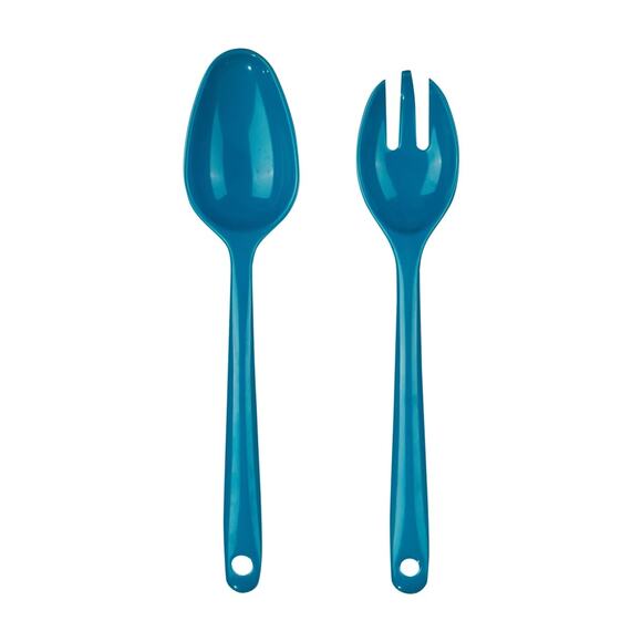 True Living Blue Melamine 2-Pack 9.72" Fork Spoon Utensils - Picture 1 of 3